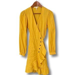 MAJE Women's Yellow Wrap Dress